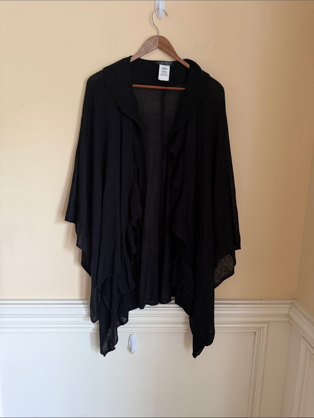 Lauren Ralph‎ Lauren Black Lauren Label Knit Cardigan One Size